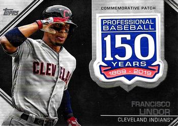 2019 Topps - 150th Anniversary Commemorative Patches (Series Two) #AMP-FL Francisco Lindor Front