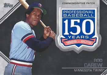 2019 Topps - 150th Anniversary Commemorative Patches (Series Two) #AMP-RC Rod Carew Front