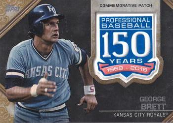 2019 Topps - 150th Anniversary Commemorative Patches Gold (Series Two) #AMP-GB George Brett Front