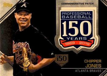 2019 Topps - 150th Anniversary Commemorative Patches 150th Anniversary (Series Two) #AMP-CJ Chipper Jones Front