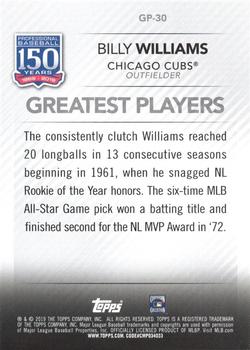 2019 Topps - 150 Years of Professional Baseball - Greatest Players Green #GP-30 Billy Williams Back