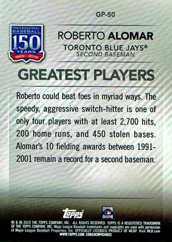 2019 Topps - 150 Years of Professional Baseball - Greatest Players Green #GP-50 Roberto Alomar Back