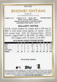 2019 Bowman Platinum - National Baseball Card Day Gallery Preview #GP-SO Shohei Ohtani Back