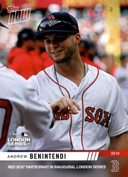 2019 Topps Now Boston Red Sox London Series #LS-3 Andrew Benintendi Front