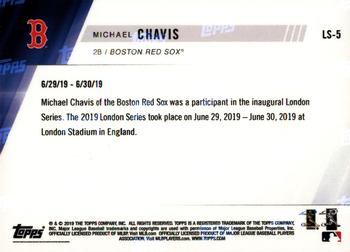 2019 Topps Now Boston Red Sox London Series #LS-5 Michael Chavis Back