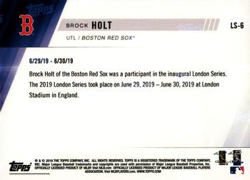 2019 Topps Now Boston Red Sox London Series #LS-6 Brock Holt Back