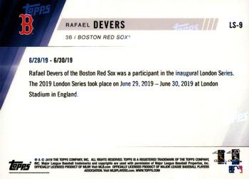 2019 Topps Now Boston Red Sox London Series #LS-9 Rafael Devers Back