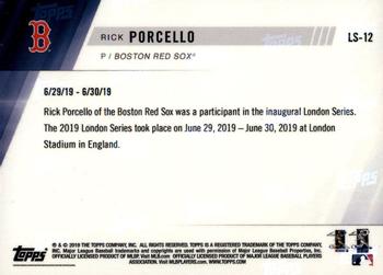 2019 Topps Now Boston Red Sox London Series #LS-12 Rick Porcello Back