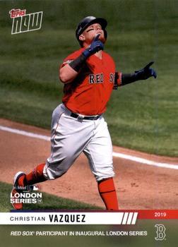 2019 Topps Now Boston Red Sox London Series #LS-13 Christian Vazquez Front