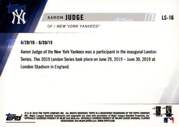 2019 Topps Now New York Yankees London Series #LS-16 Aaron Judge Back