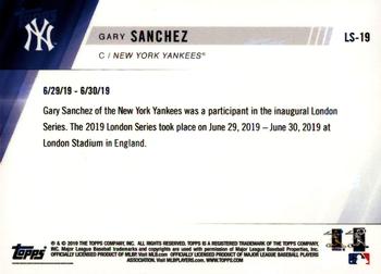 2019 Topps Now New York Yankees London Series #LS-19 Gary Sanchez Back