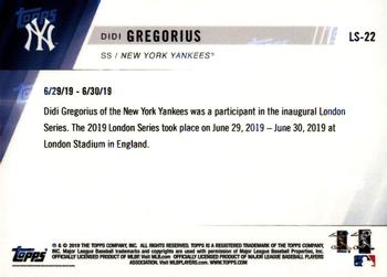 2019 Topps Now New York Yankees London Series #LS-22 Didi Gregorius Back