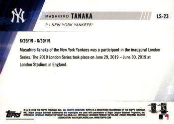 2019 Topps Now New York Yankees London Series #LS-23 Masahiro Tanaka Back