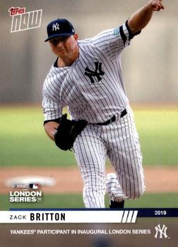 2019 Topps Now New York Yankees London Series #LS-24 Zack Britton Front