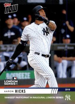 2019 Topps Now New York Yankees London Series #LS-27 Aaron Hicks Front