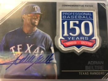 2019 Topps - 150th Anniversary Commemorative Patches Autographs (Series Two) #AMP-AB Adrian Beltre Front