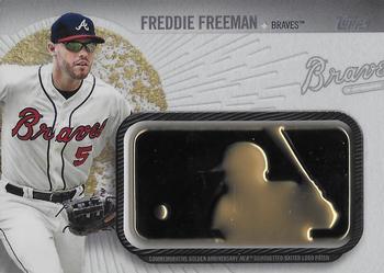 2019 Topps - MLB Logo Golden Anniversary Manufactured Patch #GAP-FF Freddie Freeman Front