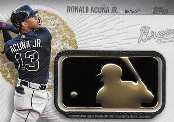 2019 Topps - MLB Logo Golden Anniversary Manufactured Patch #GAP-RA Ronald Acuña Jr. Front