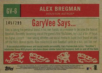2019 Topps - Gary Vee's Top Entrepreneurs in Baseball Black #GV-6 Alex Bregman Back