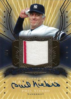2005 Upper Deck Hall of Fame - Hall Worthy Autograph-Material Gold #HW-PN2 Phil Niekro Front