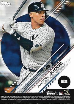 2019 Topps Stickers - Sticker Card Backs #62 Aaron Judge Front