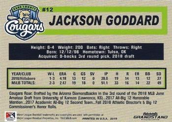 2019 Grandstand Kane County Cougars #NNO Jackson Goddard Back