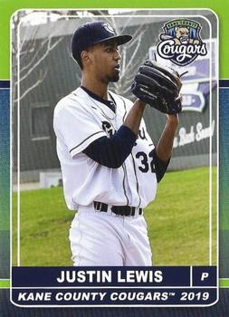 2019 Grandstand Kane County Cougars #NNO Justin Lewis Front