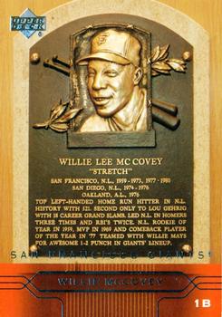 2005 Upper Deck - Hall of Fame Plaques #SP-20 Willie McCovey Front