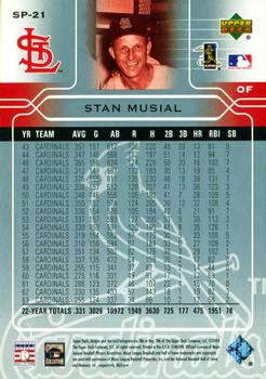 2005 Upper Deck - Hall of Fame Plaques #SP-21 Stan Musial Back