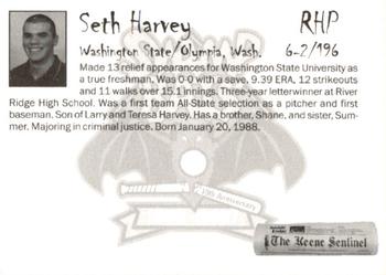 2007 Keene Swamp Bats #NNO Seth Harvey Back