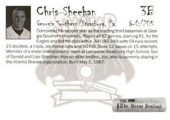 2007 Keene Swamp Bats #NNO Chris Sheehan Back