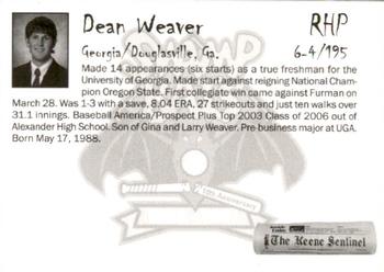 2007 Keene Swamp Bats #NNO Dean Weaver Back