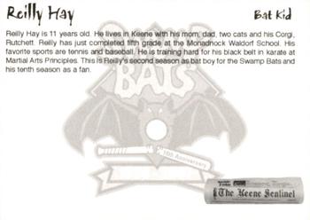 2007 Keene Swamp Bats #NNO Reilly Hay Back