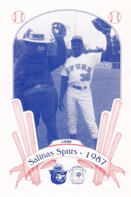 1987 Salinas Spurs Smokey #2 Jorge Uribe Front