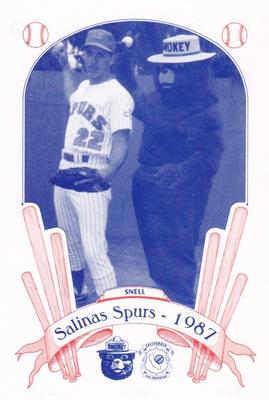 1987 Salinas Spurs Smokey #3 Dave Snell Front