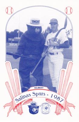 1987 Salinas Spurs Smokey #22 Steve Murray Front