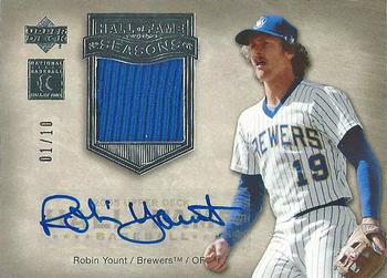 2005 Upper Deck Hall of Fame - Seasons Autograph-Patch Silver #HFS-RY2 Robin Yount  Front