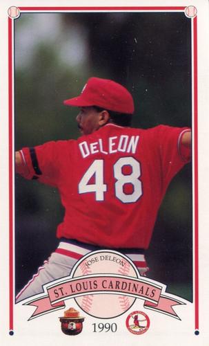 1990 St. Louis Cardinals Smokey #NNO Jose DeLeon Front