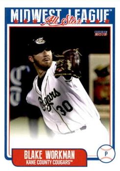 2019 Choice Midwest League All-Stars #54 Blake Workman Front