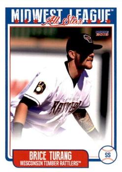 2019 Choice Midwest League All-Stars #62 Brice Turang Front