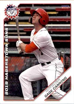 2019 Choice Hagerstown Suns #06 Gage Canning Front