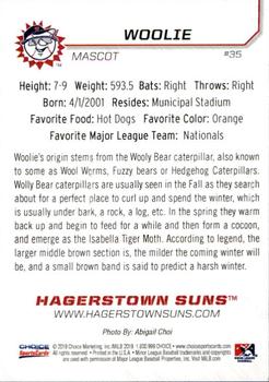 2019 Choice Hagerstown Suns #35 Woolie Back