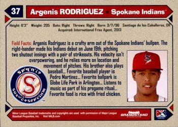 2017 Grandstand Spokane Indians #NNO Argenis Rodriguez Back