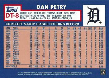 2019 Topps Detroit Tigers 1984 Topps 35th Anniversary #DT-8 Dan Petry Back