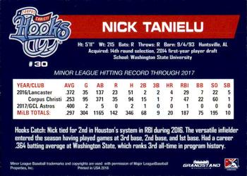 2018 Grandstand Corpus Christi Hooks #30 Nick Tanielu Back