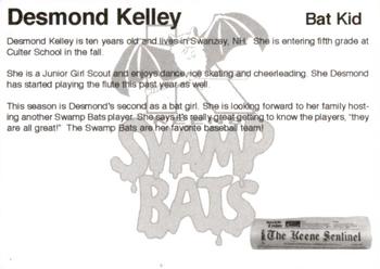 2008 Keene Swamp Bats #NNO Desmond Kelley Back