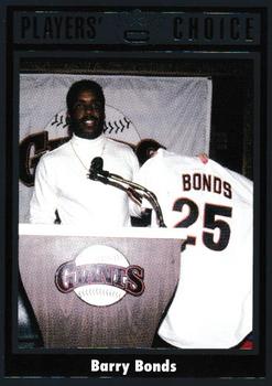 1993 Cartwrights Players Choice #1 Barry Bonds Front