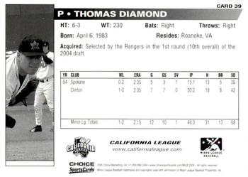2005 Choice Carolina-California All-Stars #39 Thomas Diamond Back