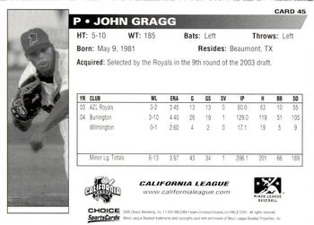 2005 Choice Carolina-California All-Stars #45 John Gragg Back