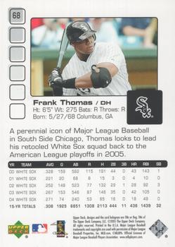 2005 Upper Deck Pros & Prospects - Gold #68 Frank Thomas Back